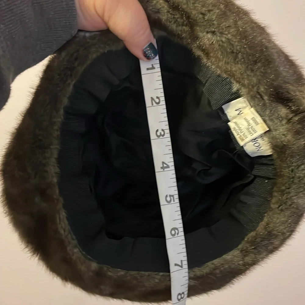 Nordstrom Vintage Made in Italy Puffer Faux Fur Bucket Hat OS
